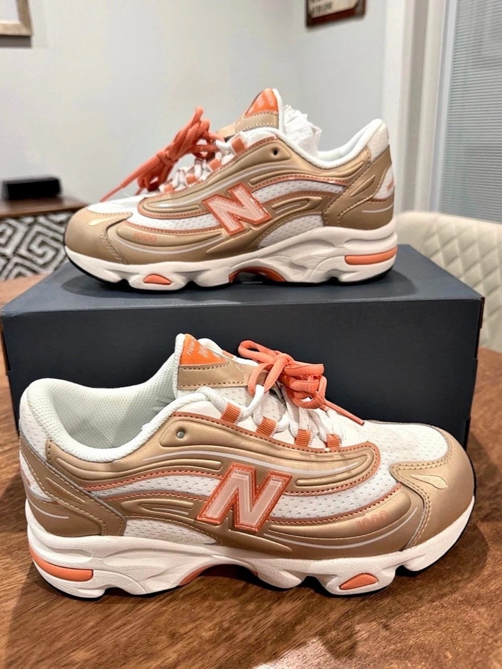 New Balance 1000 in Brown Orange Sneakers-Size 6.5Y-8W BNIB Medium Fit